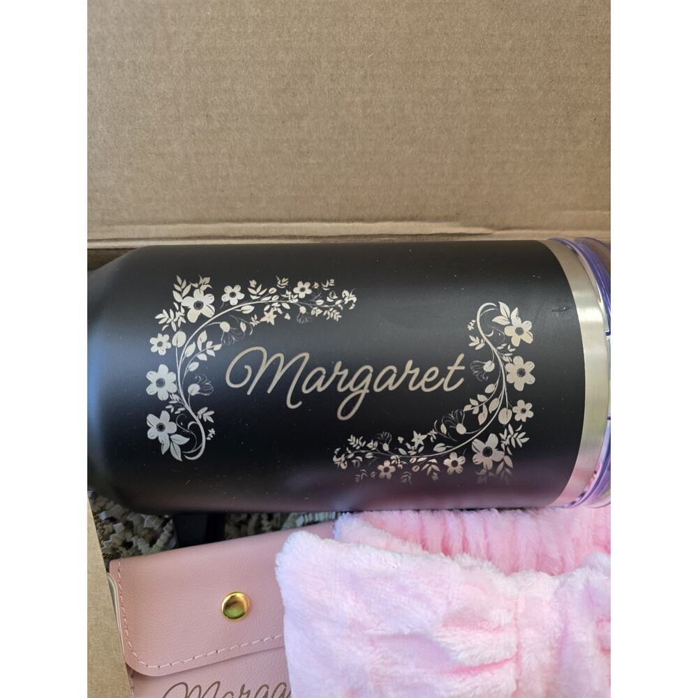 Gift Box Women Birthday Anniversary Graduation Personalized 40oz Tumbler Engrave - Picture 4 of 8